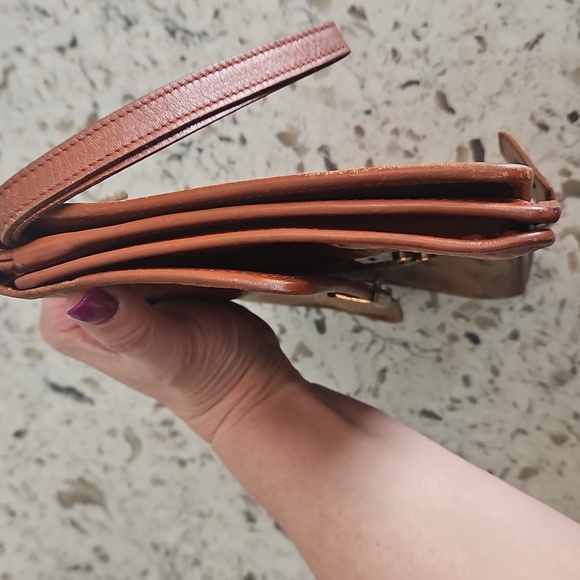 MCM Cognac Leather Wallet with Gold Accents - Picture 14 of 16